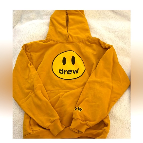 DREW HOUSE by Justin Beiber Yellow Hoodie - brand new auth - szSmall(oversized) - Picture 1 of 3